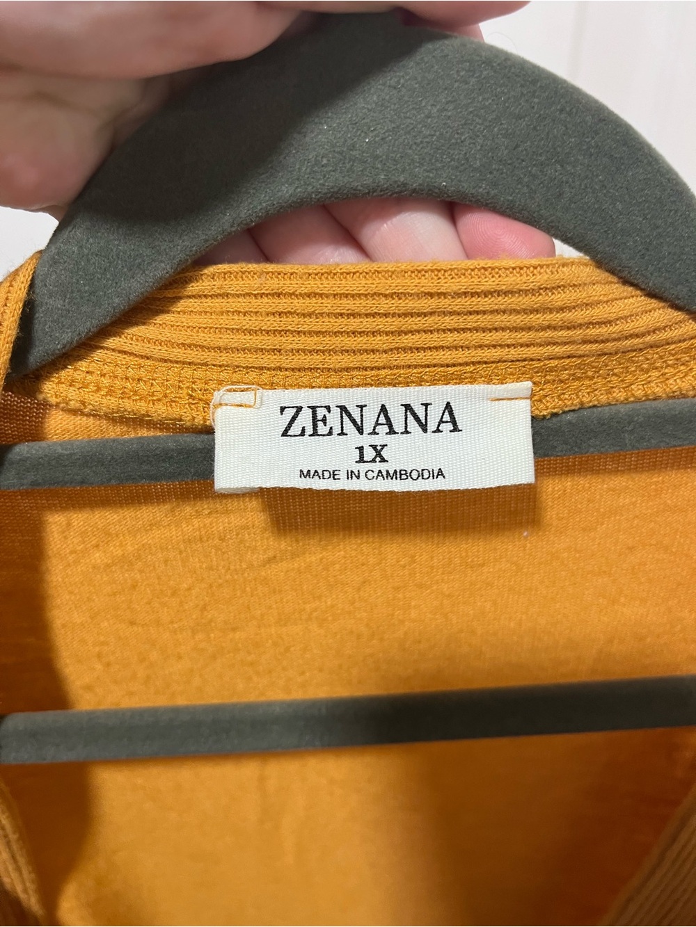 Zenana Outfitters Snap-Front V-Neck Cardigan - Mustard - Picture 4 of 4